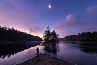 Island and the Crescent Moon 
