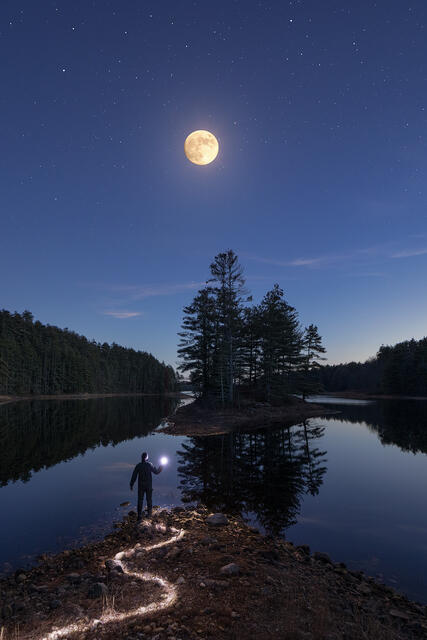 Island and the Moon print