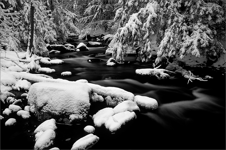Amethyst brook, Massachusetts, Amherst, winter