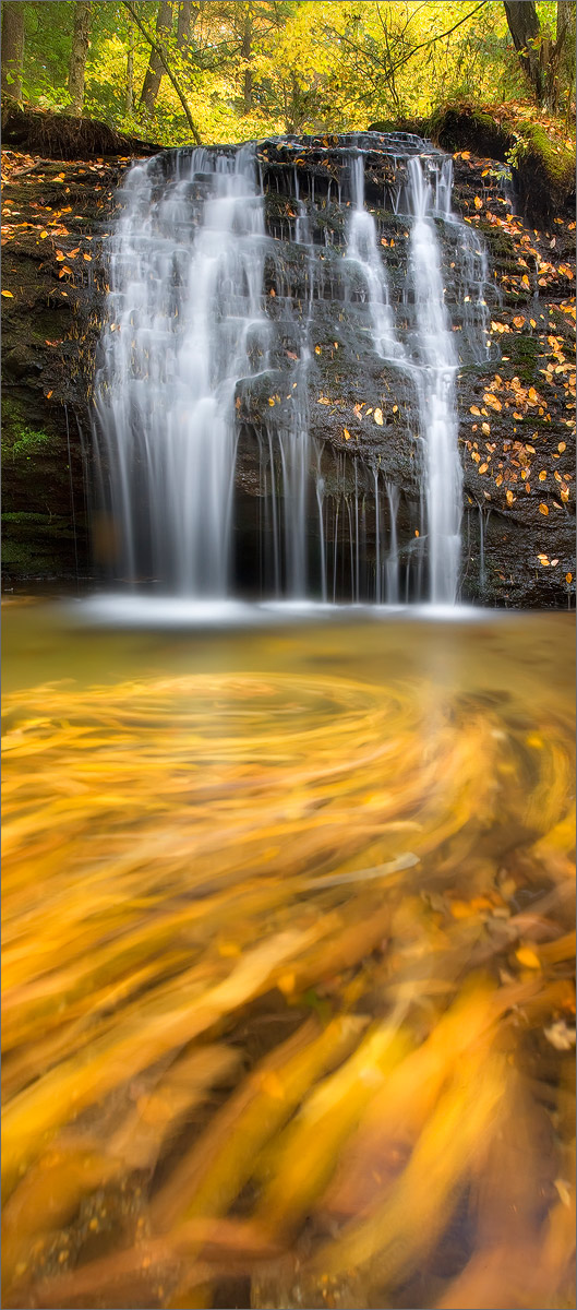 Gunn brook falls, Sunderland, Massachusetts, autumn, waterfall,