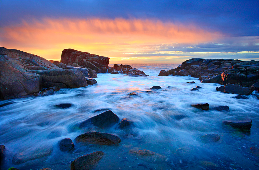 Biddeford pool, Maine, sunrise, ocean, surf