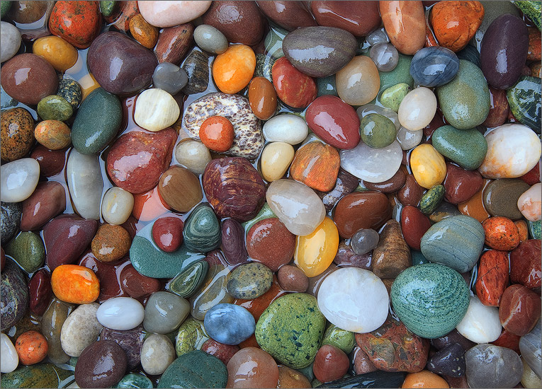 Rocks, colored