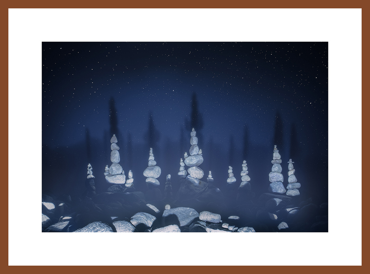 MATTED AND FRAMED PRINT - CHERRY FRAME print preview