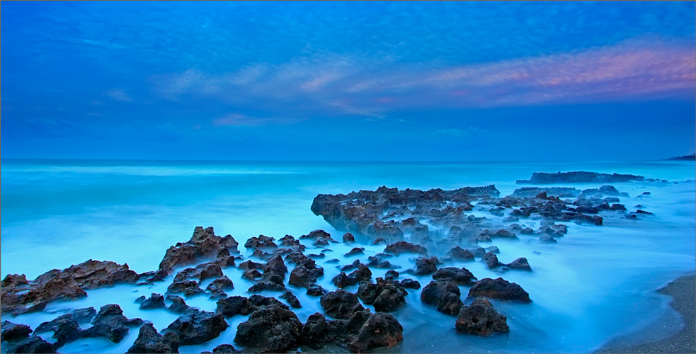 Coral cove, ocean, sunset, Florida,