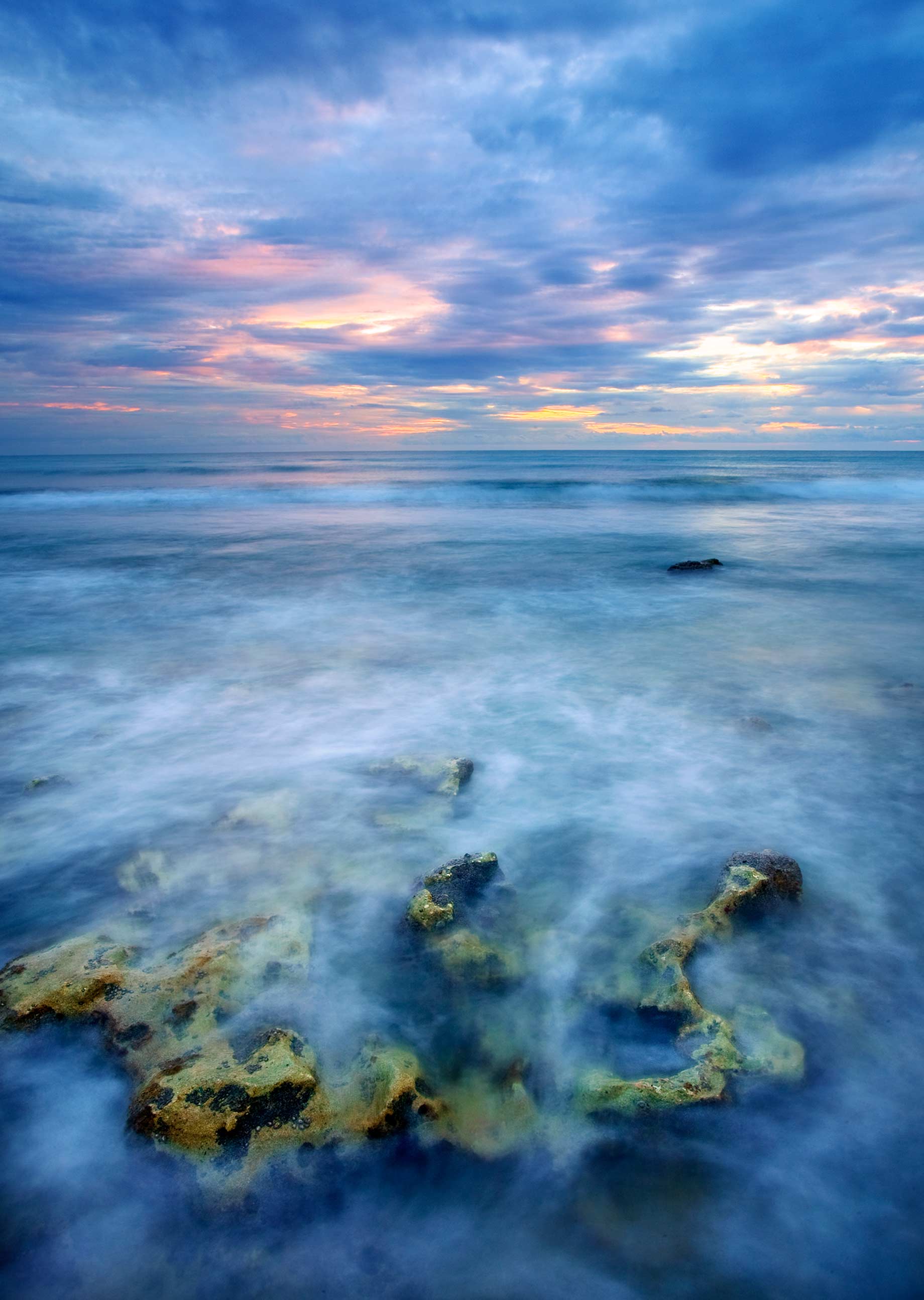 Florida, waves, ocean, surf, sunrise, coral cove