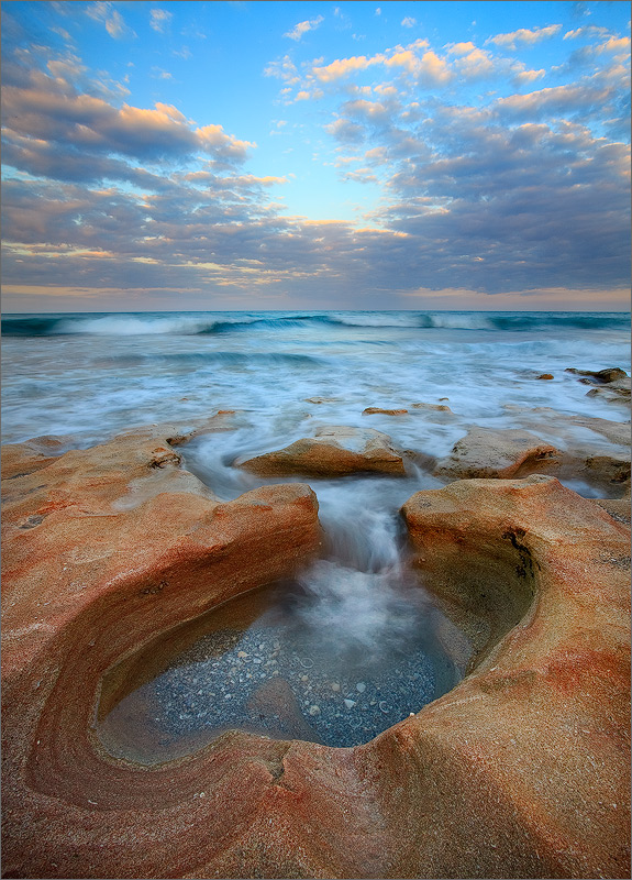 Florida, waves, ocean, surf, sunrise, coral cove