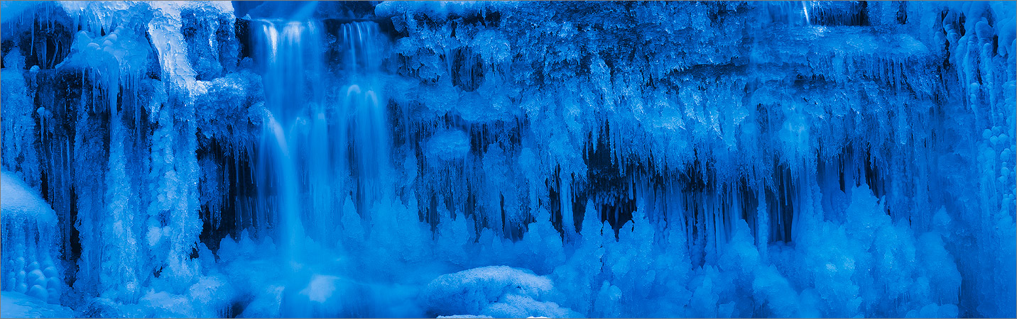 Ice, winter, blue, waterfall, Sunderland, Massachusetts,