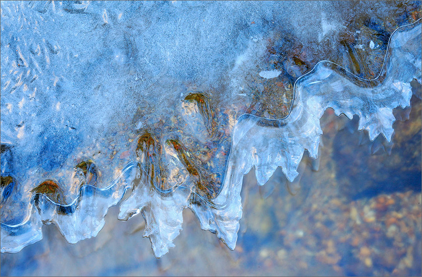 Ice, winter, water