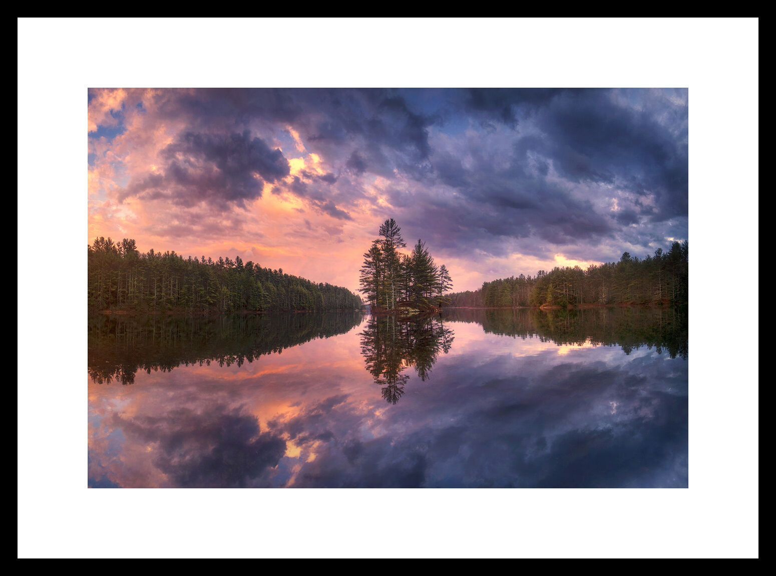 MATTED AND FRAMED PRINT - BLACK FRAME print preview