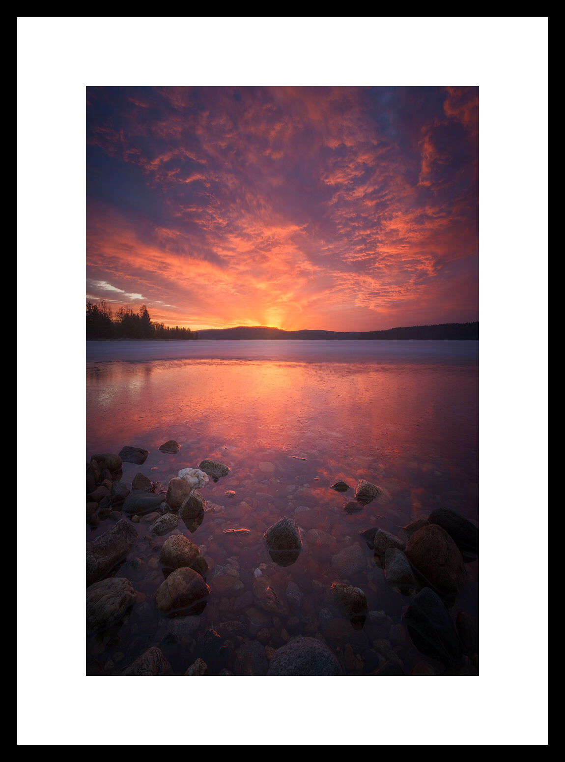 MATTED AND FRAMED PRINT - BLACK FRAME print preview
