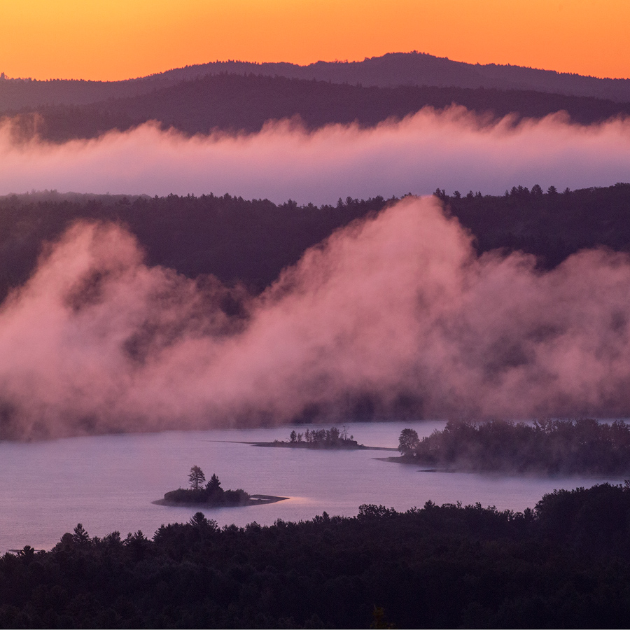 Looking down at the fog floating through the Quabbin never gets old.
