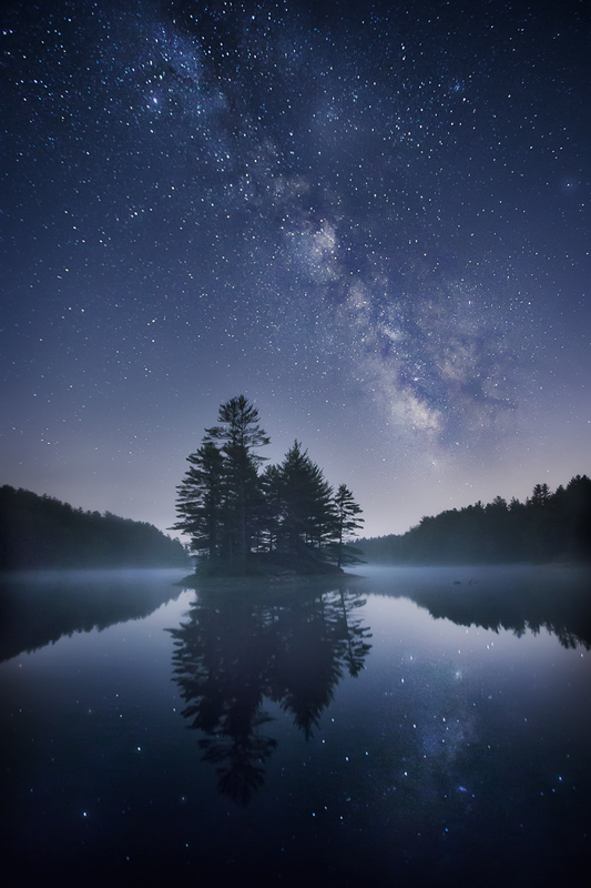 This was captured toward the end of the stretch of the month when the Milky Way is visible. On this morning the moon set at about...
