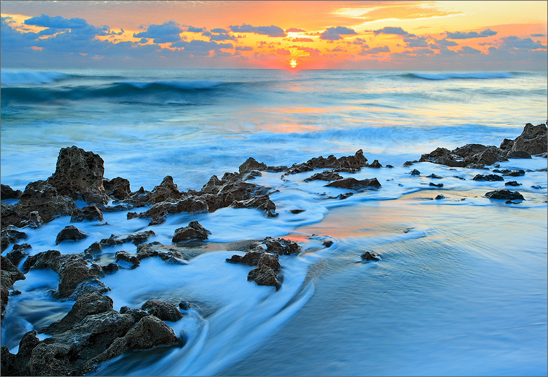 Florida, coral cove, sunrise, surf, ocean,