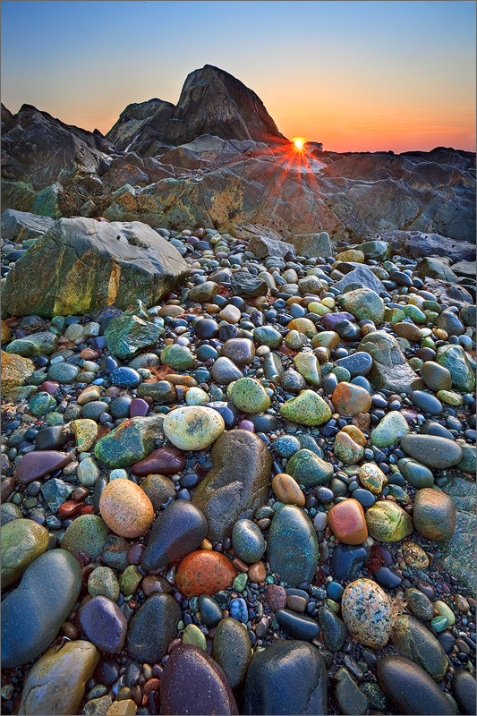 Cohasset, Massachusetts, rocks, sunset, candy