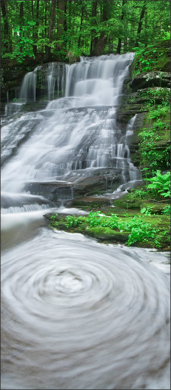 Waterfall, montage, Massachusetts, summer