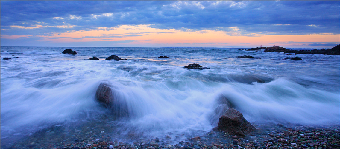 Sockonett point, Rhode Island, wave, sunrise
