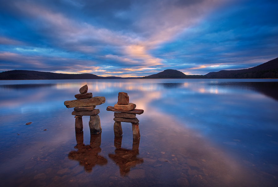 One of my favorite places in the Quabbin to watch the sunset or sunrise. I stacked these inukshuks a few days earlier and kept...