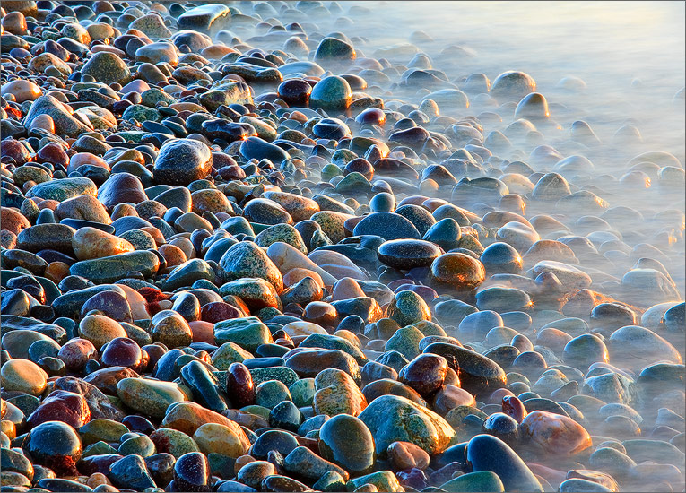 Rocks, sunrise, surf, cohasset, massachusetts