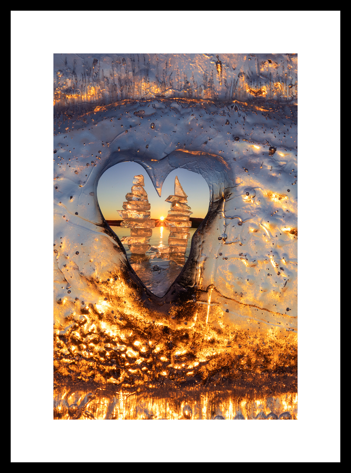 MATTED AND FRAMED PRINT - BLACK FRAME print preview